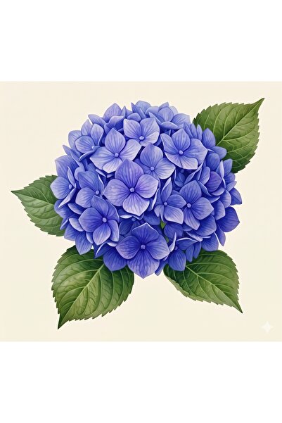 Maki Home Husă de pernă Makiteks 41x41 cm cu model Hortensie - Decorativă pen...
