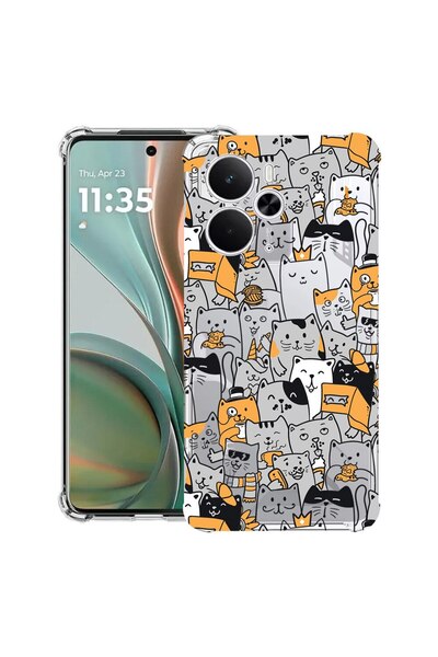 bestcase Husă pentru Realme 14 5G cu design cu model de pisică, antișoc, cu c...