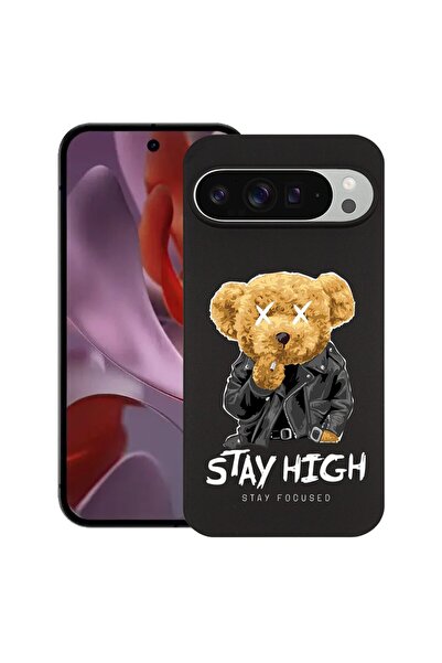 bestcase Калъф за Google Pixel 9 Pro XL, Stay High Teddy Bear, Тънък силиконо...