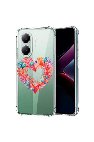 bestcase ¬Æ Husa compatibila Poco X7 Pro 5G, Anti Shock 1.5MM, Coral Heart, P...