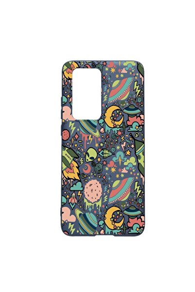 bestcase Калъф за Huawei P40, Вселена, НЛО, Устойчив на износване, Противоплъ...