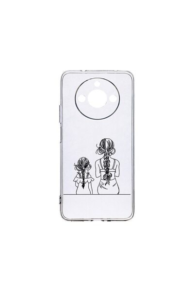 bestcase Прозрачен силиконов калъф 2ММ, съвместим с Realme 11, Майка и дъщеря...