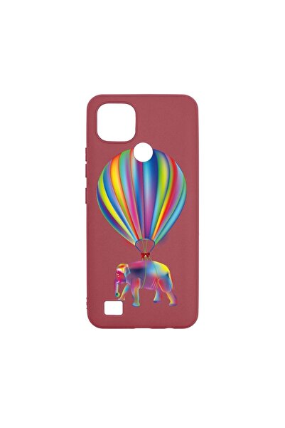 bestcase Husa Silicon, Compatibila Cu Realme C21, Rainbow Elefant, rezistenta...