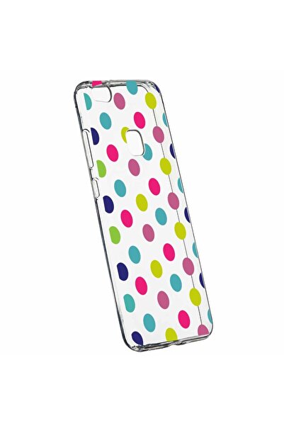bestcase Husa Silicon, Transparent, Slim, Dots Color, Huawei P10 LITE