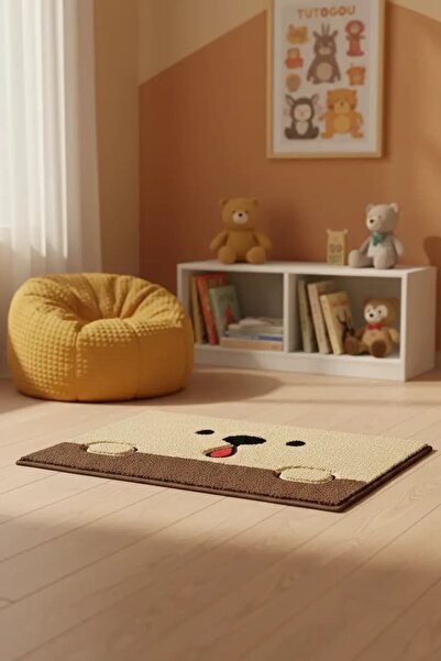 Miniso Lisanslı TUTOGOU Serisi Paspas – Kahverengi 60x40 cm Ev Banyo Giriş Pa...