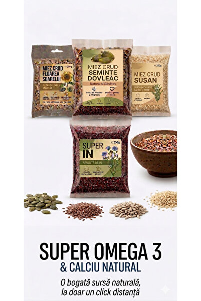 DTK Mixt "Super Omega 3 & Calciu " – 1 kg (4 x 250g)