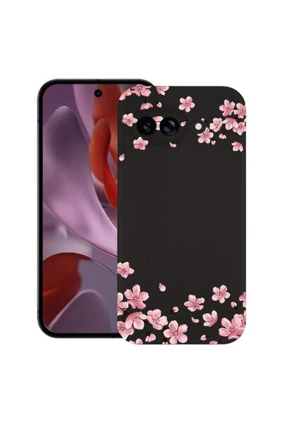 bestcase Калъф за Google Pixel 9a, Пастелни цветове - цветя, Тънък силиконов ...