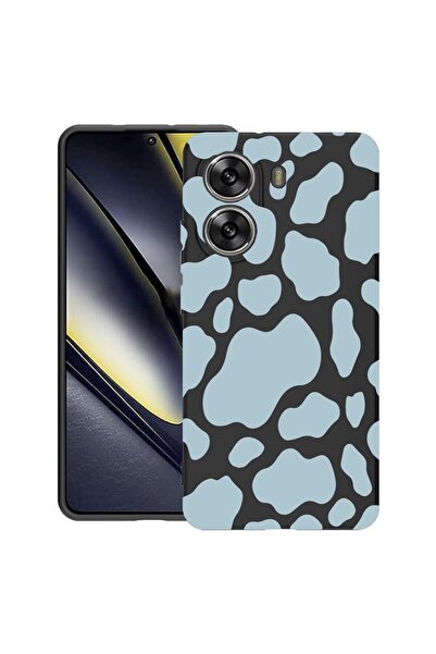 bestcase ¬Æ Husa pentru Poco X7 Pro 5G, Blue Cow, Slim Silicon 0.8MM, Antisoc...