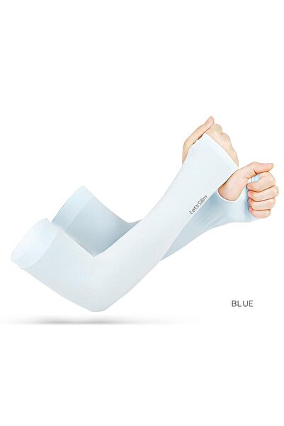 Choice3 BingXiu-Blue UV Solar Arm Sleeves Woman Men Cycling Fingerless Gloves...