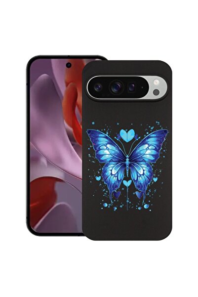 bestcase Husă pentru Google Pixel 9 Pro XL, Fluture Albastru, Silicon Subțire...