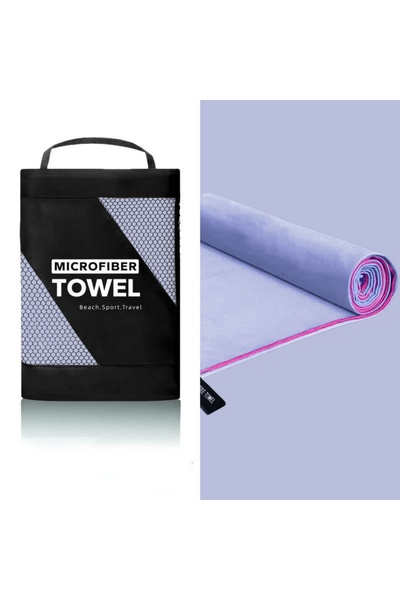 Choice15 80x180CM Light Grey Purple Beach Towel Oversized,Thick Sand Free Mic...