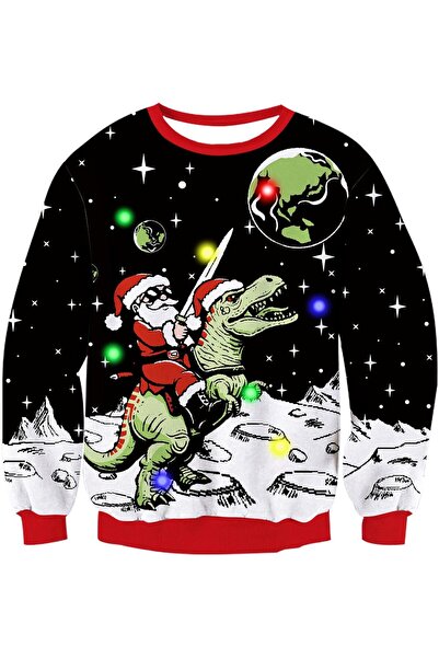 Other Pulover de Crăciun Dancinova Ugly LED, amuzant, tricotat, unisex, S-2XL