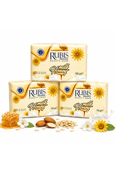 Rubis Set 3 săpunuri Douceur® Milk Honey, 3 x 150 g – cu miere, lapte și parf...