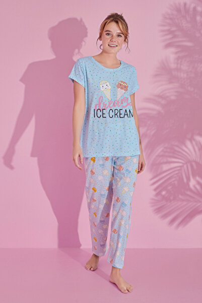 PİJAMOOD Γυναικεία Πιτζάμα "PijaMood" ICE CREAM II