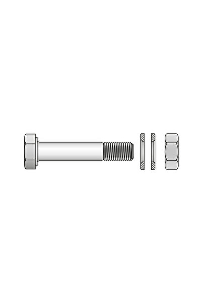 Rocast Set Surub+piulita+2 Saibe En14399-4 Otel Zincat La Cald-M16 X 55