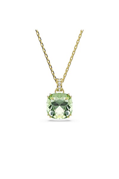 Swarovski Millenia Kolye, Yastık kesim, Yeşil, 18k altın rengi yüzey