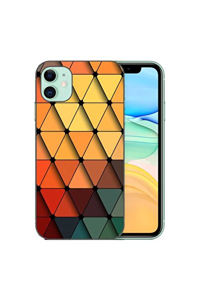 OEM Husa compatibila cu Apple iPhone 11 Silicon Gel Tpu Model Abstract Tiles