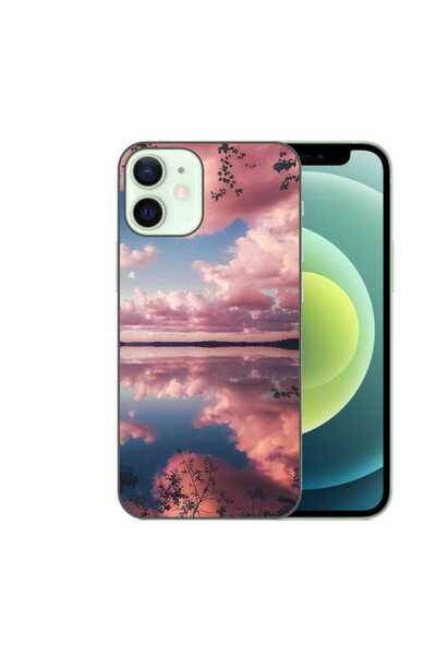 OEM Husa compatibila cu Apple iPhone 12 Mini Silicon Gel Tpu Model Pink Clouds