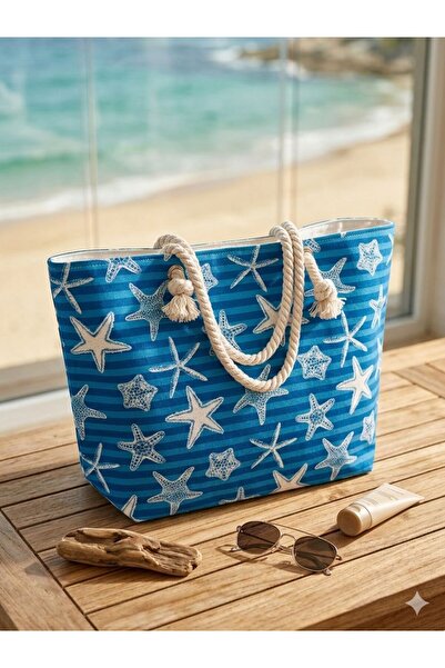 mikam Patterned Beach Bag 53*35 cm
