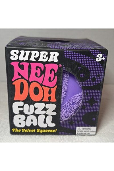 Needoh Minge de pluș mov SUPER Fuzz Ball Nee Doh, jucărie senzorială antistre...