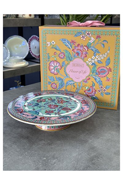 Doğudeko Vintage Flower of Life Porcelain Footed Stand