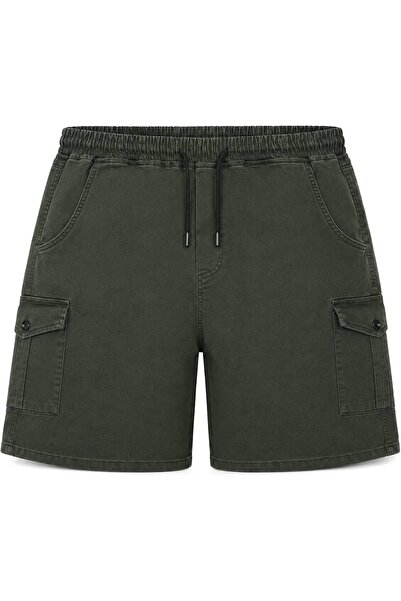 tambattal Pantaloni scurți din denim Lycra cu buzunare cargo, mărime mare