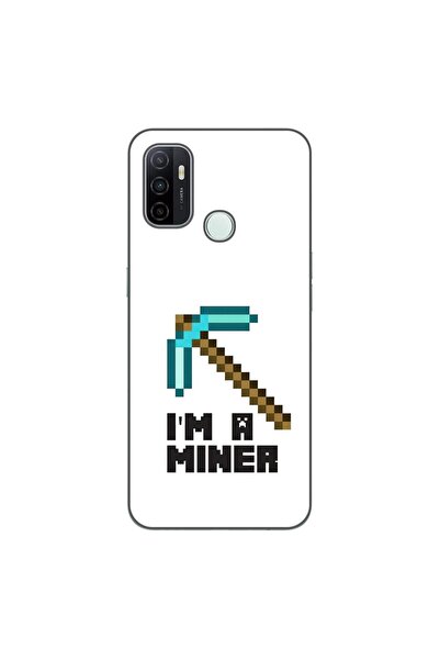 OEM Husa compatibila cu Oppo A53 Silicon Gel Tpu Model Minecraft Miner