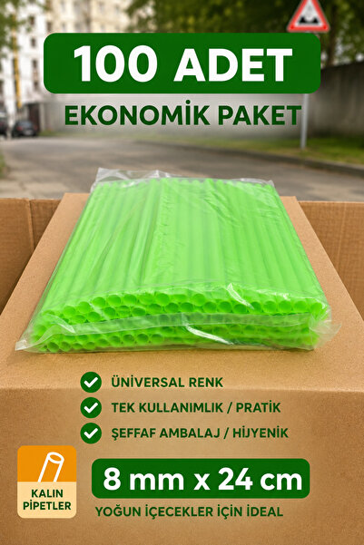 ardin Renkli Kalın Frozen Pipet 8mm 24cm
