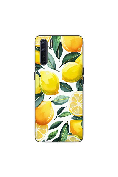 OEM Калъф, съвместим с Oppo A91, силиконов гел TPU, модел с десен на лимони