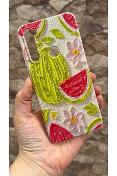 Vip Case Redmi Note 8 Uyumlu Karpuz Desenli Yaz Temalı Şeffaf Darbe Emici Kam...