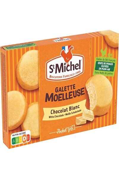 St Michel SOFT GALETTES WHITE CHOCOLATE 8X180
