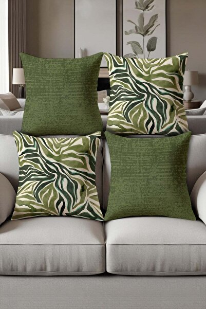 Dolce Mariee Digital Printed Soft Textured 4-Piece Throw Pillow Cover Set Krl...