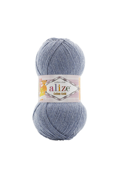 Alize Summer Cotton Yarn Cotton Gold Amugurumi Knitting Yarn 962 Denim Blue