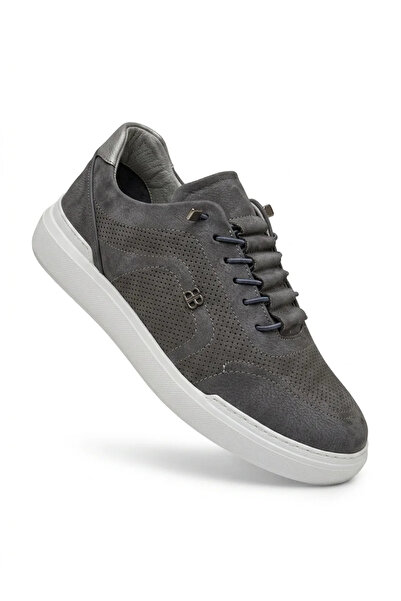 Elit T.Güneş 8732 Gray Genuine Leather Lightweight Comfortable Orthopedic Dai...