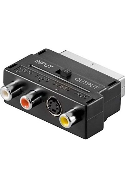 PremiumCord Adapter SCART-3x cinch + S-video s p≈ôep√≠naƒçem IN/OUT