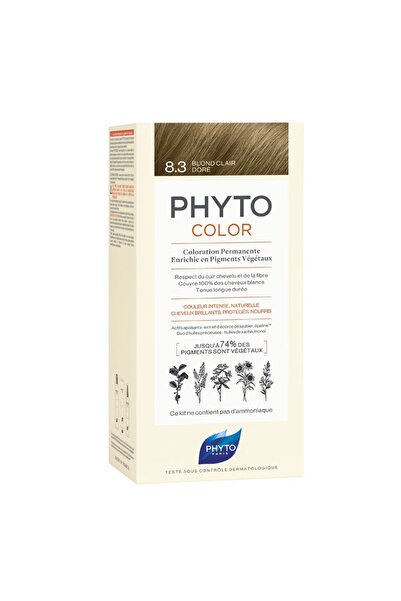 Phyto Χρώμα 8.3 Ανοιχτό Χρυσό Ξανθό Κιτ Βαφής Μαλλιών