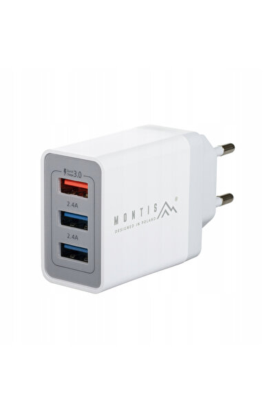 MONTIS Încărcător de rețea 1xUSB 3.0 QC+ 2xUSB 2.4A MT009
