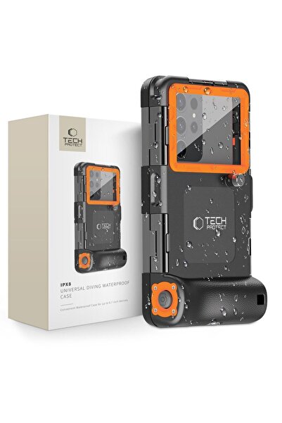 Tech-Protect Carcasă universală impermeabilă IPX8 pentru scufundări, negru/po...