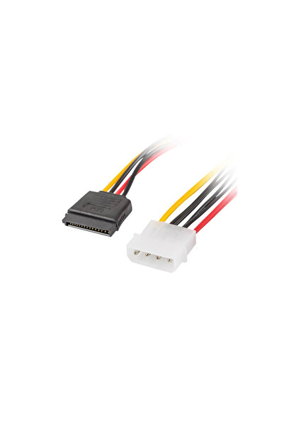 Lanberg KABEL ZASILAJƒÑCY WEWNƒòTRZNY MOLEX(M) 4 PIN->2X SATA(F) 15 PIN 30CM