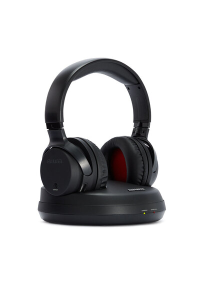 Aiwa WHF-880 Căști stereo wireless RF pentru TV cu stație de încărcare și tra...