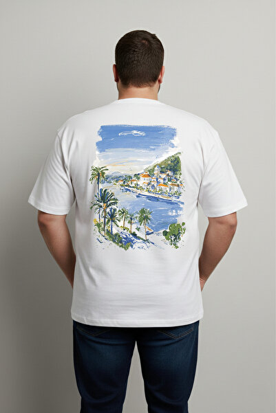 LORVEX Large Size T-Shirt Oversize Cotton Comfortable Fit Printed Unisex T-Shirt