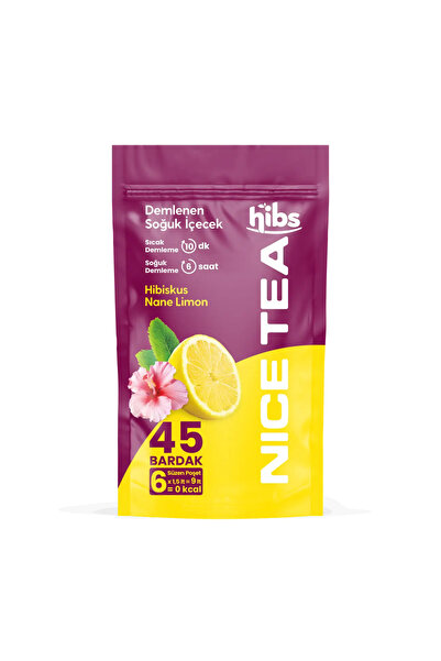Hibs Nice Tea Demlenen Doğal Soğuk İçecek 6x1,5 lt Süzen Poşet Hibiskus-Nane ...