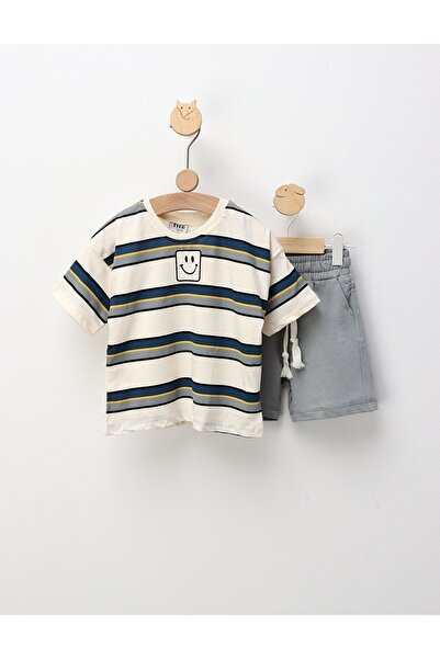 MiniKids Set de vara, Smiley Face, cu gri