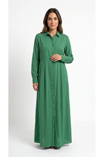 Şeker Portakalım Full Length Cotton Summer Comfortable Shirt Dress