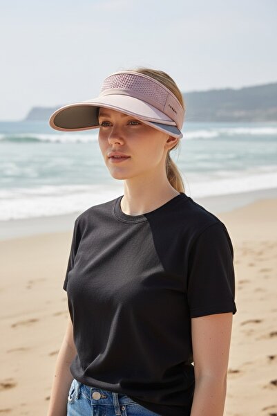 Aware Time Women's Open-Closed Beach Tennis Visor Hat with Elastic Back