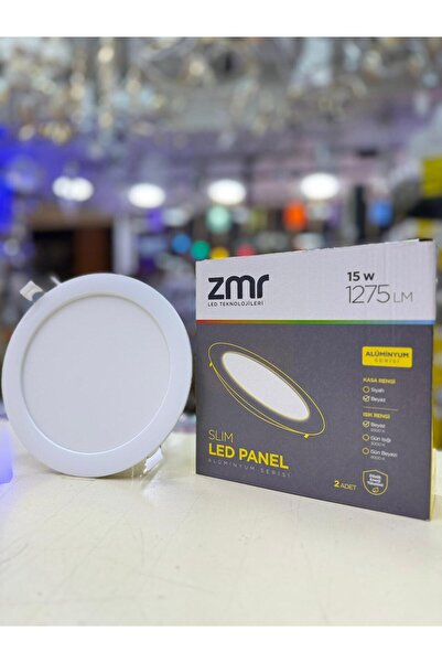ZMR İkili Paket 15W Beyaz Kasa Slim Panel Armatür ( BEYAZ IŞIK 6500K)