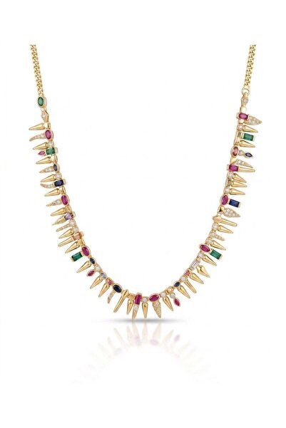 Swen Collection Renkli Taşlı Zirkon Kolye