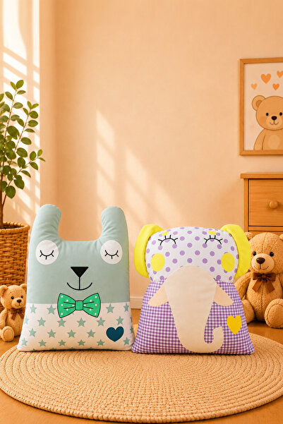 Paris Home Set de 2 perne decorative pentru camera copiilor, umplute, drăguțe...