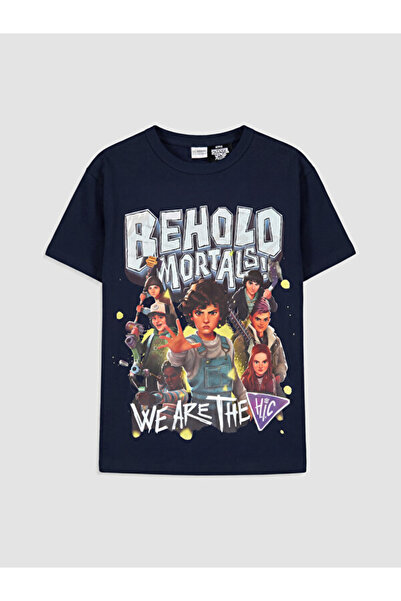 LC Waikiki Tricou cu imprimeu pentru băieți, cu guler Zero Roba, de la Shinin...