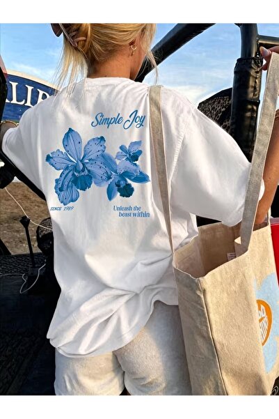 puolikuu Tricou unisex cu croială confortabilă, cu panglică și imprimeu dublu